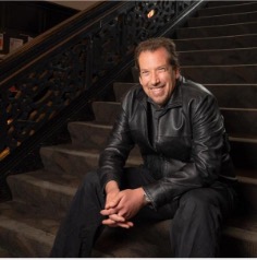 Image of Daniel Morgan sitting on stairs. 